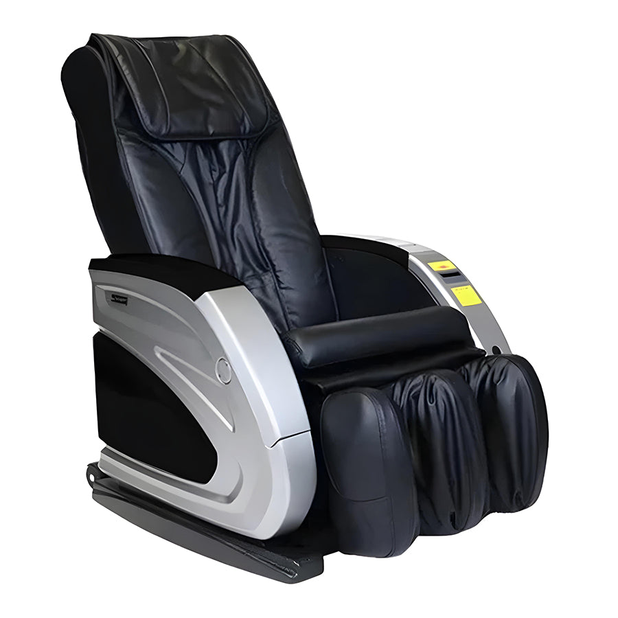 Infinity Share Vending Massage Chair IT-6900 in  Silver & Carbon Fiber / Black Color from Wish Rock Relaxation