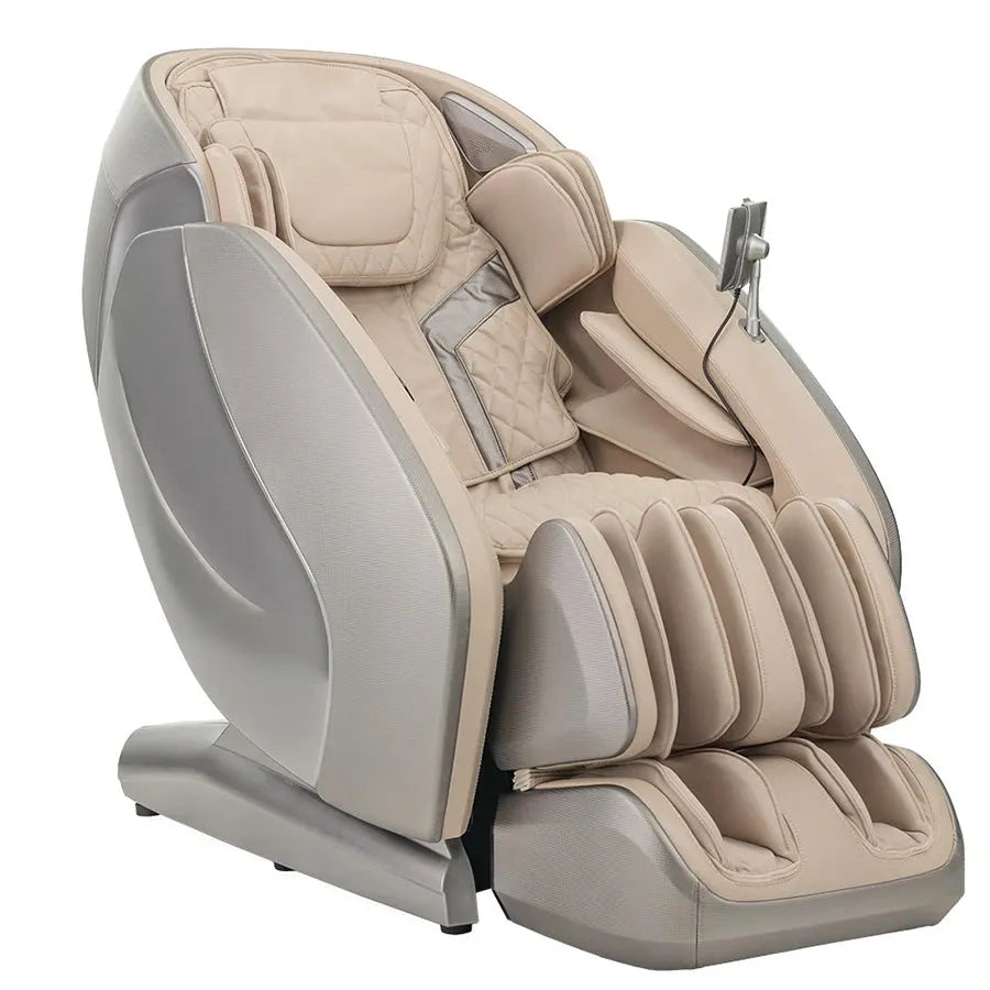 Kyota Hatsumei M900 4D AI Massage Chair in gray/tan color from Wish Rock Relaxation
