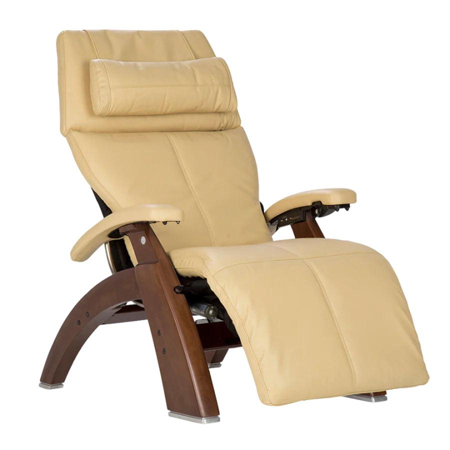 Human Touch Perfect Chair PC-610 Omni-Motion Classic Zero Gravity Chair in Walnut / Ivory Premium Leather