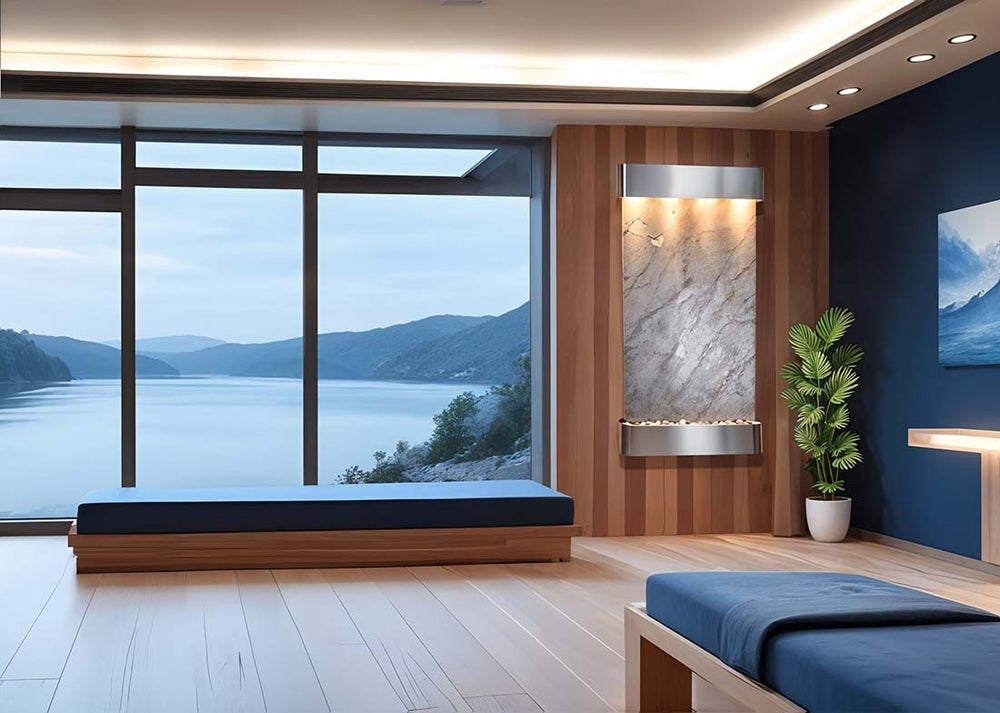 Adagio Summit Falls Wall Water Fountain - 74"H x 40"W - Lifestyle Banner