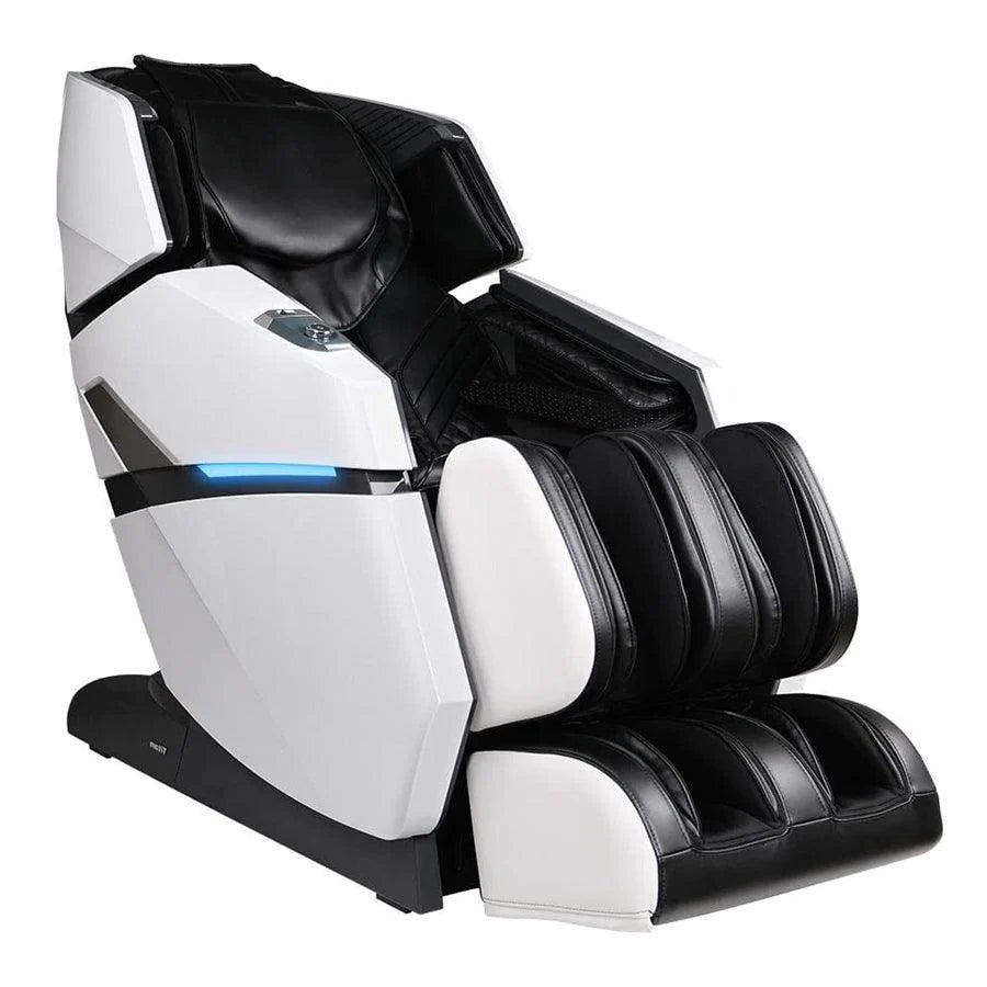 Titan Summit Flex SL-Track Massage Chair in black, side view highlighting its ergonomic design and advanced features.