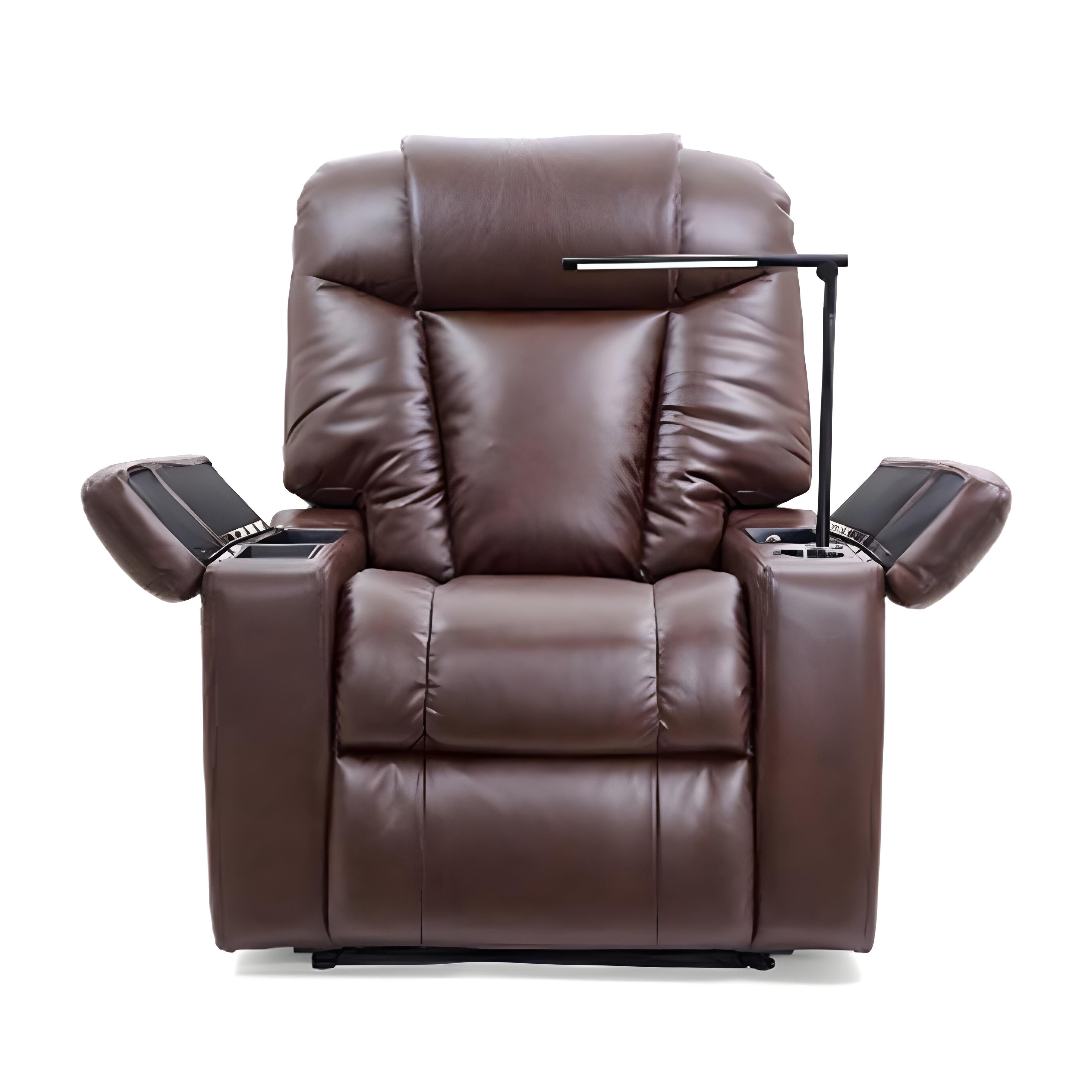 UltraComfort UC472 Rhodes 4 Zone Power Lift Chair Recliner in Sinda Fabric Umber