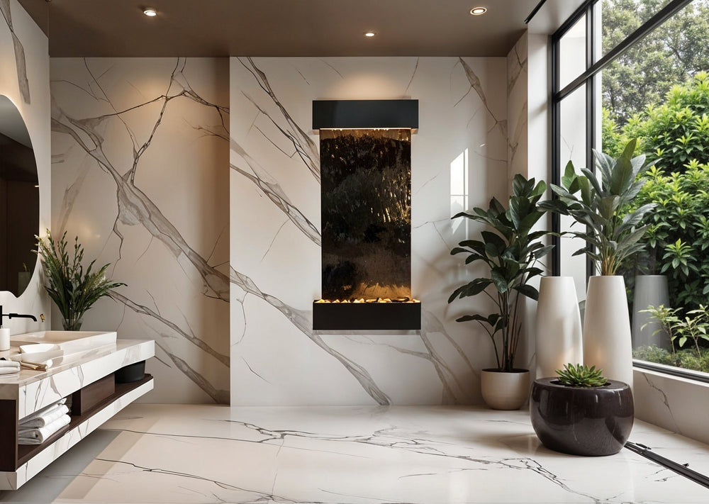 Adagio Cascade Springs Wall Water Fountain - 54"H x 25"W - Lifestyle Banner