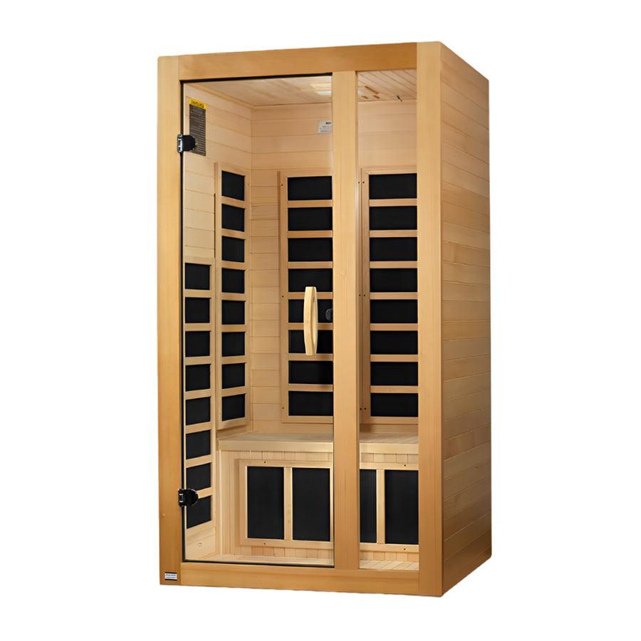 Gracia 1-2 Person Low EMF FAR Infrared Sauna - Canadian Hemlock - Wish Rock Relaxation