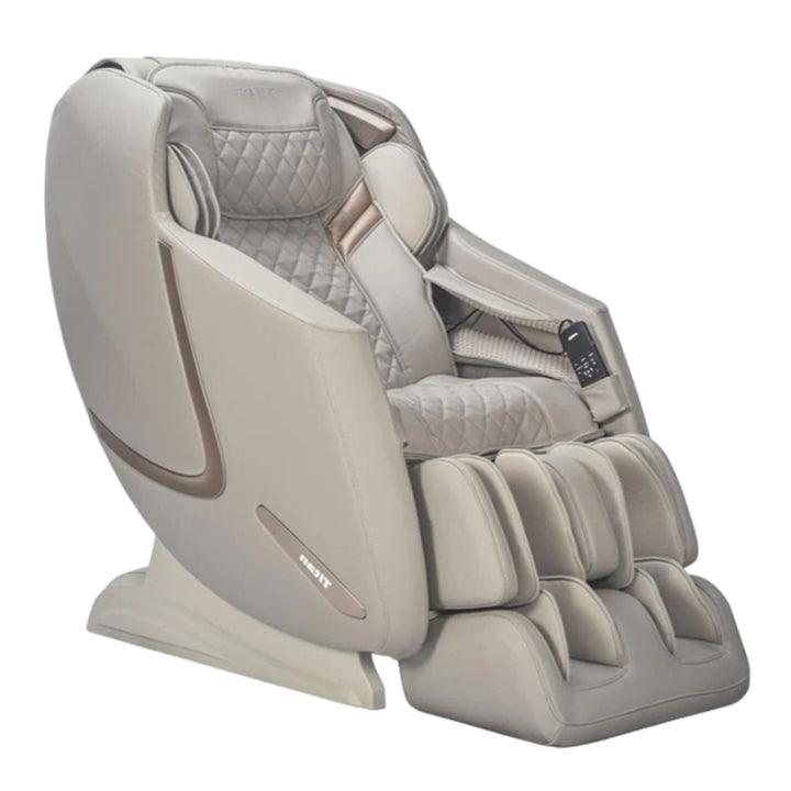 Titan Pro-Prestige 3D Massage Chair taupe color side view showcasing sleek design and ergonomic build for home wellness and relaxation
