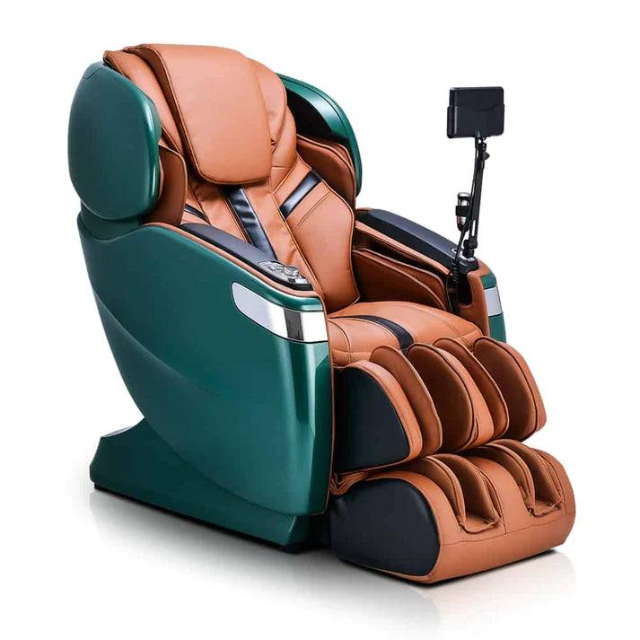 Ogawa Master Drive AI 2.0 4D Massage Chair (OG-8801) in Cappuccino/Emerald Green color