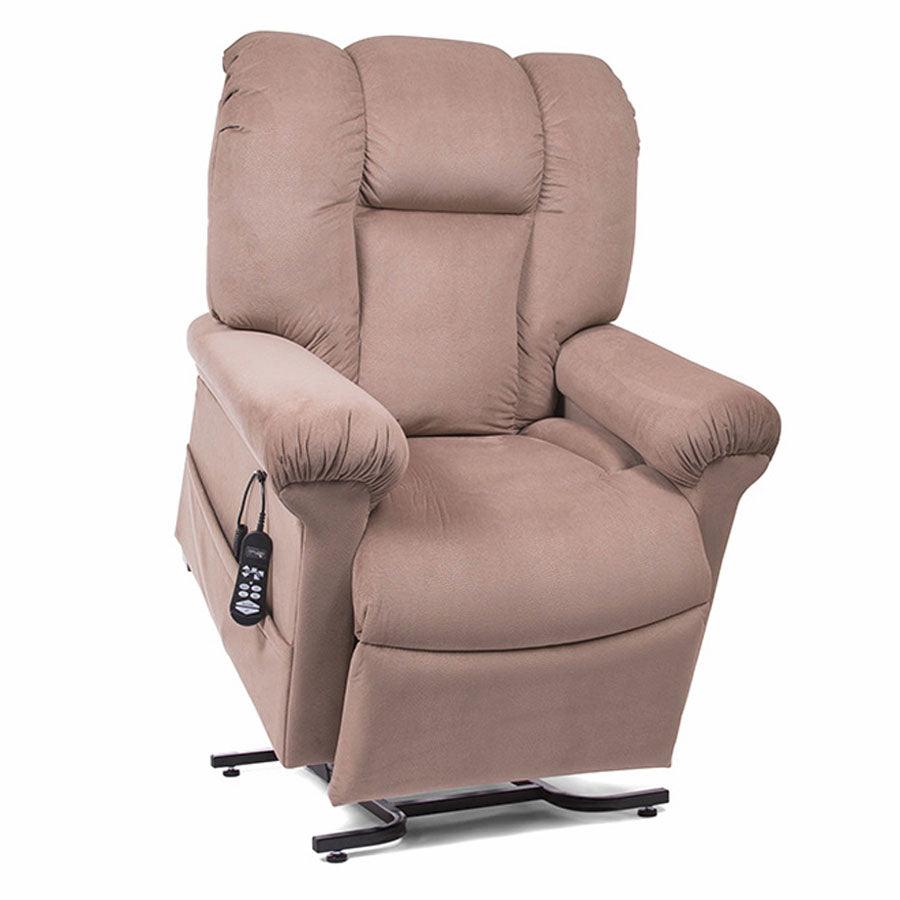 UltraComfort UC520-M Sol Medium Large 2 Zone (375#) Zero Gravity Lift Chair in Scrumptious Fabric Almond