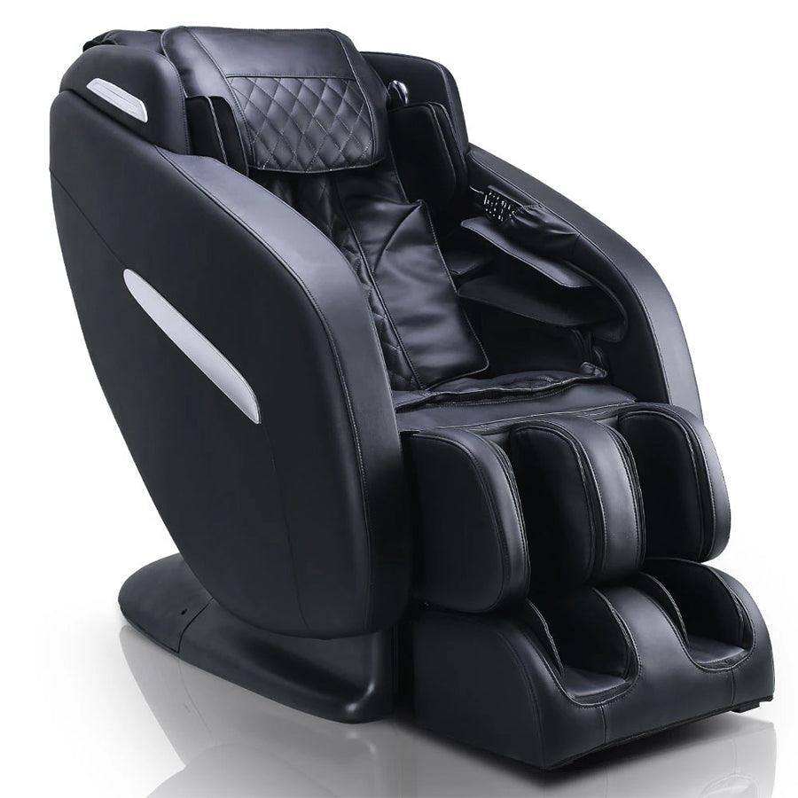 Ergotec ET-210 Saturn Massage Chair in black color side view highlighting ergonomic design and advanced features.