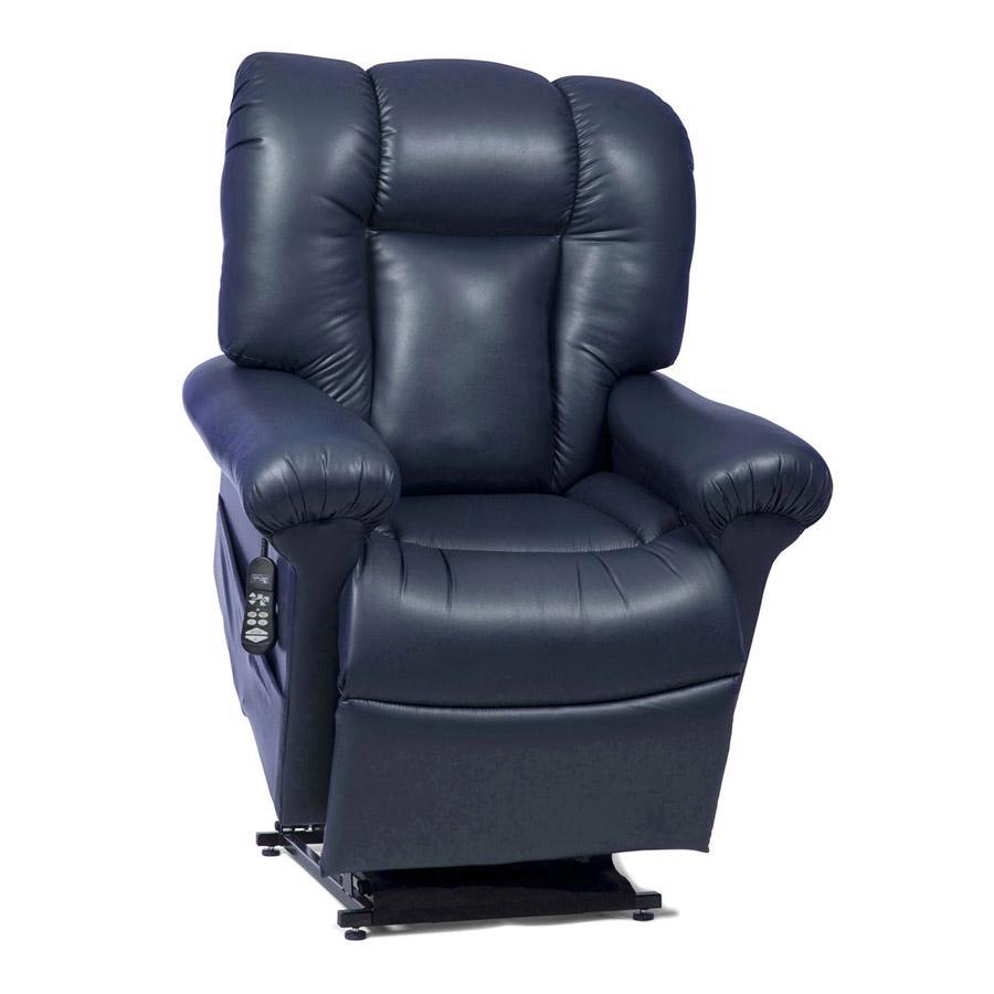 UltraComfort UC562 Artemis Eclipse 5 Zone Zero Gravity Power Lift Chair in UltraPlush Brisa Midnight Blue at Wish Rock Relaxation