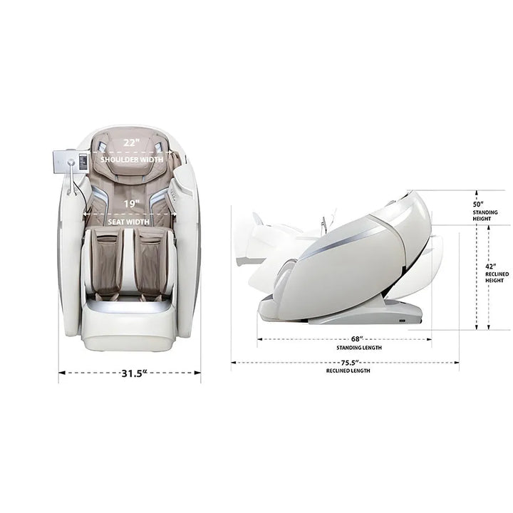 Osaki OS-Pro DuoMax 4D+ Massage Chair - Measurement