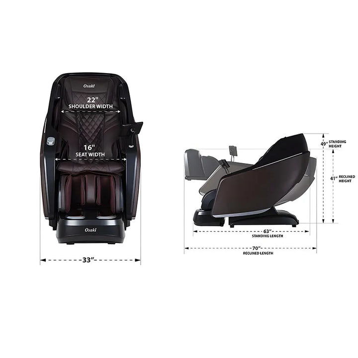 Osaki JP-Nexus 4D Massage Chair - Measurement