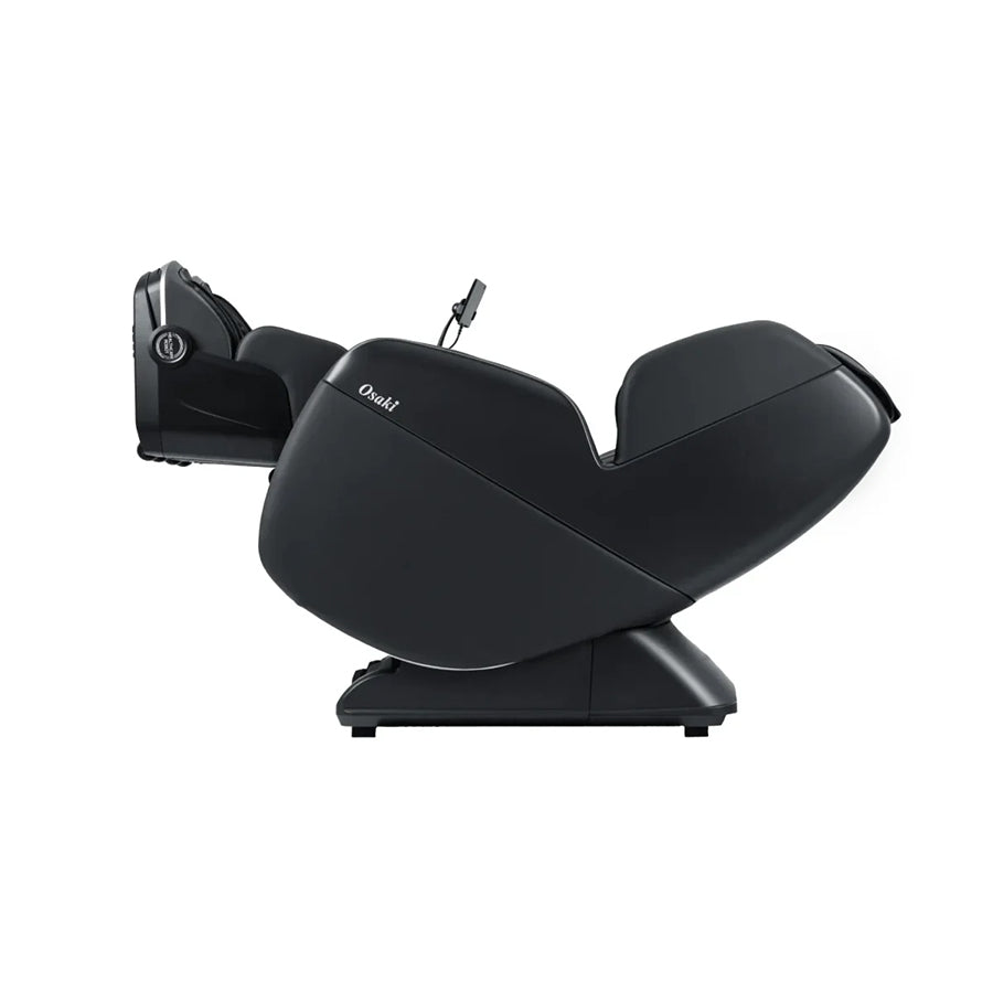 Osaki YogaFlex 4D Massage Chair full recline side view showing zero-gravity positioning from Wish Rock Relaxation.