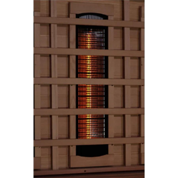 Golden Designs 3-Person Full Spectrum PureTech™ Near Zero EMF FAR Infrared Sauna - Canadian Hemlock - Wish Rock Relaxation