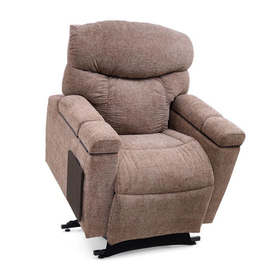 UltraComfort™ UC566 Maya Small 4-Zone Power Lift Chair in maize with plush upholstery and padded arms.