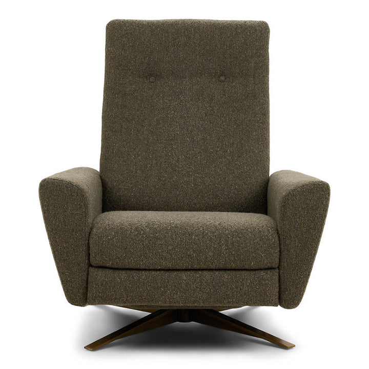 American Leather Comfort Air Atlas Echo Zero Gravity Recliner in Fabric Grade III Marise Earth Front View