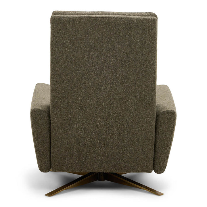 American Leather Comfort Air Atlas Echo Zero Gravity Recliner in Fabric Grade III Marise Earth Back View