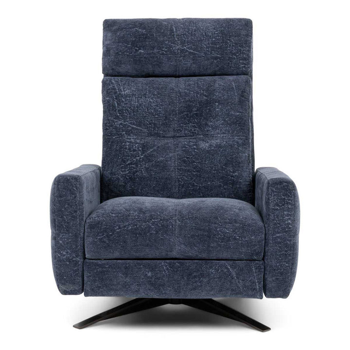 American Leather Comfort Air Rainier Echo Recliner in Fabric Tier I Rowdy front view