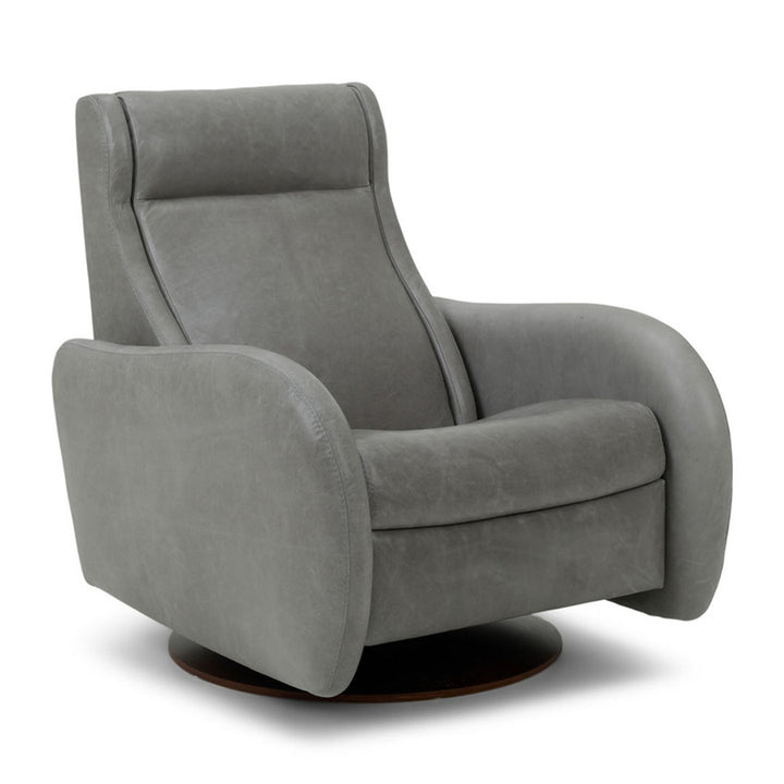 American Leather Comfort Air Nova Echo Recliner in Leather Tier F Bison Charcoal from Wish Rock Relaxation