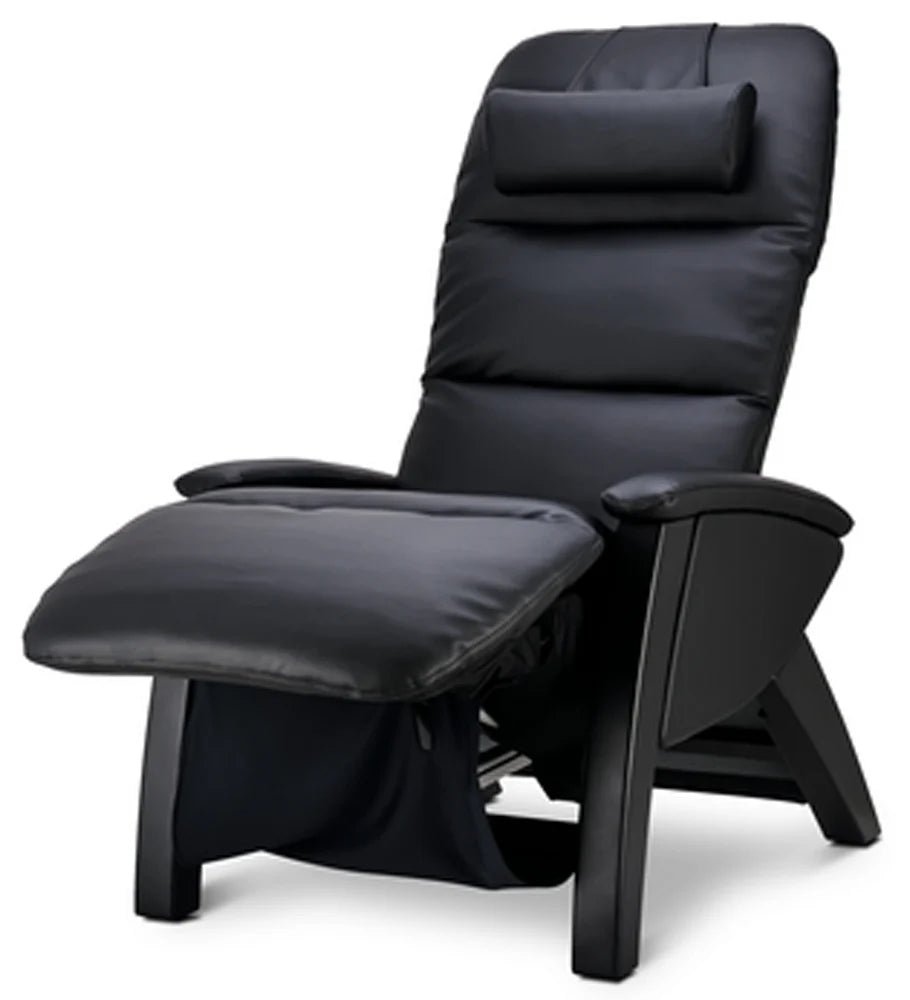 Svago Lite 2 (SV-210) Zero Gravity Recliner Chair in Black Color showcasing an upright position with raised footrest.