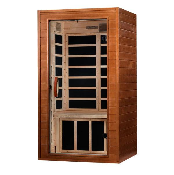 Avila 1-2-person Low EMF Infrared Sauna - Canadian Hemlock - Wish Rock Relaxation