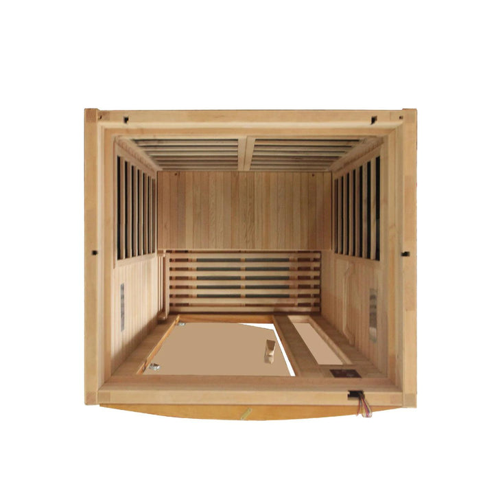 Barcelona 1-2-person Low EMF Infrared Sauna - Canadian Hemlock - Wish Rock Relaxation