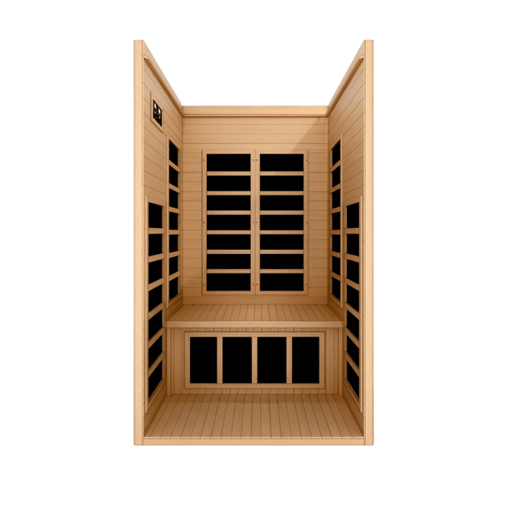 Gracia 1-2 Person Low EMF FAR Infrared Sauna - Canadian Hemlock - Wish Rock Relaxation