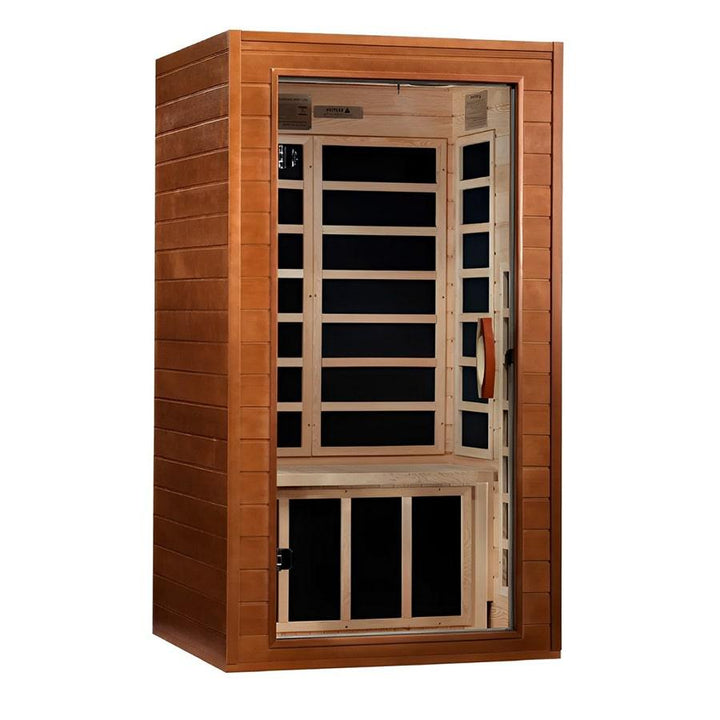 Avila 1-2-person Low EMF Infrared Sauna - Canadian Hemlock - Wish Rock Relaxation