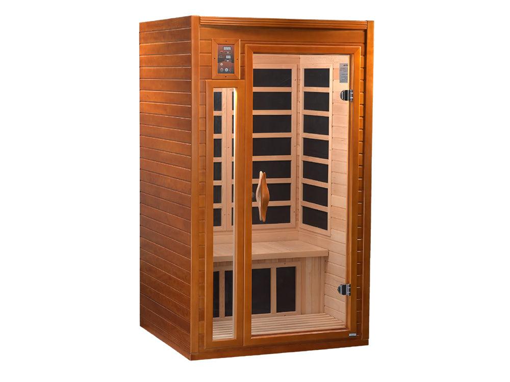 Barcelona 1-2-person Low EMF Infrared Sauna - Canadian Hemlock - Wish Rock Relaxation