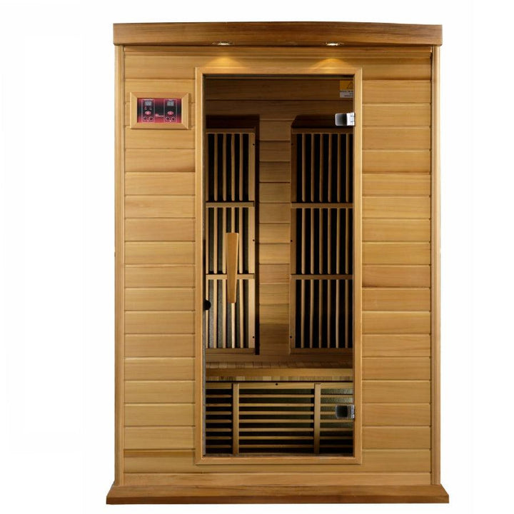 Maxxus "Cholet Edition" 2-Person Near Zero EMF FAR Infrared Sauna - Canadian Red Cedar - Wish Rock Relaxation