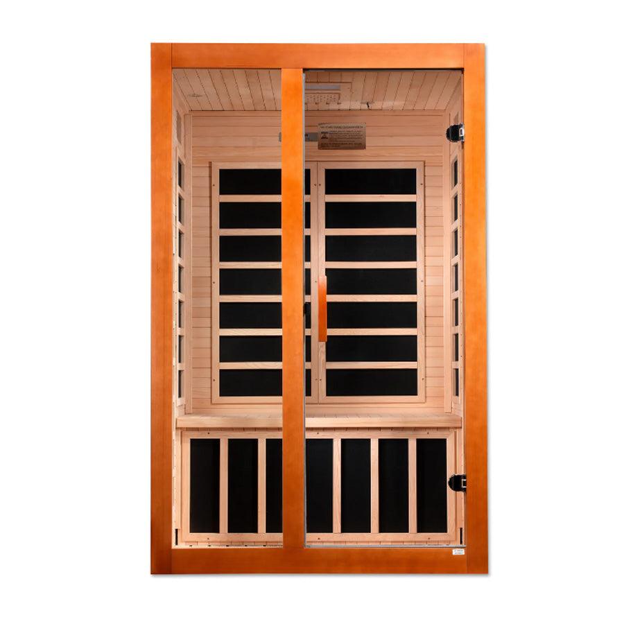 Dynamic Santiago Elite 2-Person Ultra Low EMF FAR Infrared Sauna - Canadian Hemlock - Wish Rock Relaxation