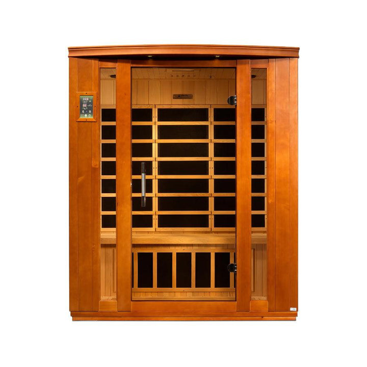 Dynamic Bellagio 3-Person Low EMF FAR Infrared Sauna - Canadian Hemlock - Wish Rock Relaxation