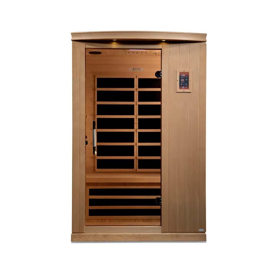 Dynamic Venice Elite 2-Person Ultra Low EMF FAR Infrared Sauna - Canadian Hemlock - Wish Rock Relaxation