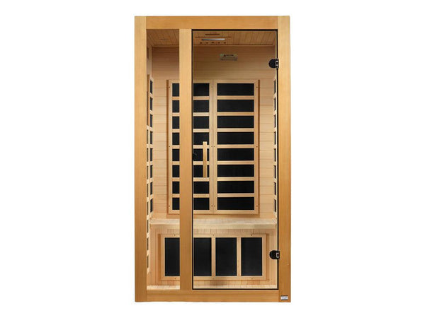 Gracia 1-2 Person Low EMF FAR Infrared Sauna - Canadian Hemlock - Wish Rock Relaxation