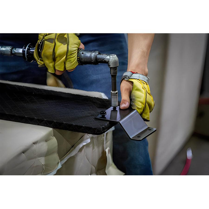 American Leather Comfort Air Atlas Echo Recliner frame being assembled with precision tools.