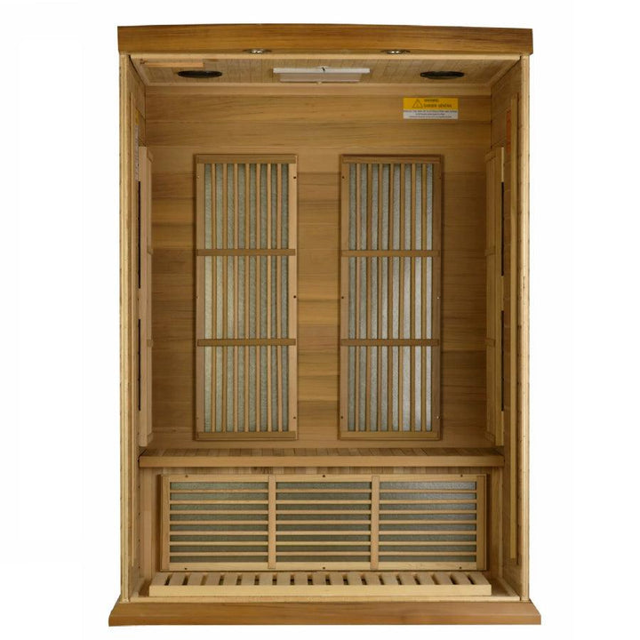 Maxxus "Cholet Edition" 2-Person Near Zero EMF FAR Infrared Sauna - Canadian Red Cedar - Wish Rock Relaxation