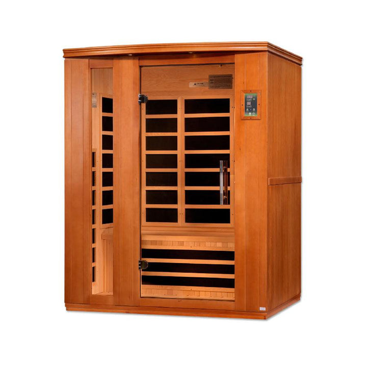 Dynamic Lugano 3-Person Ultra Low EMF FAR Infrared Sauna - Canadian Hemlock - Wish Rock Relaxation