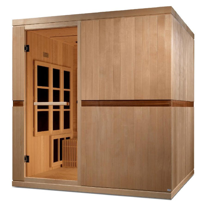 Golden Designs Catalonia 8-person PureTech™ Near Zero EMF (Under 2MG) FAR Infrared Sauna (Canadian Hemlock) - Wish Rock Relaxation