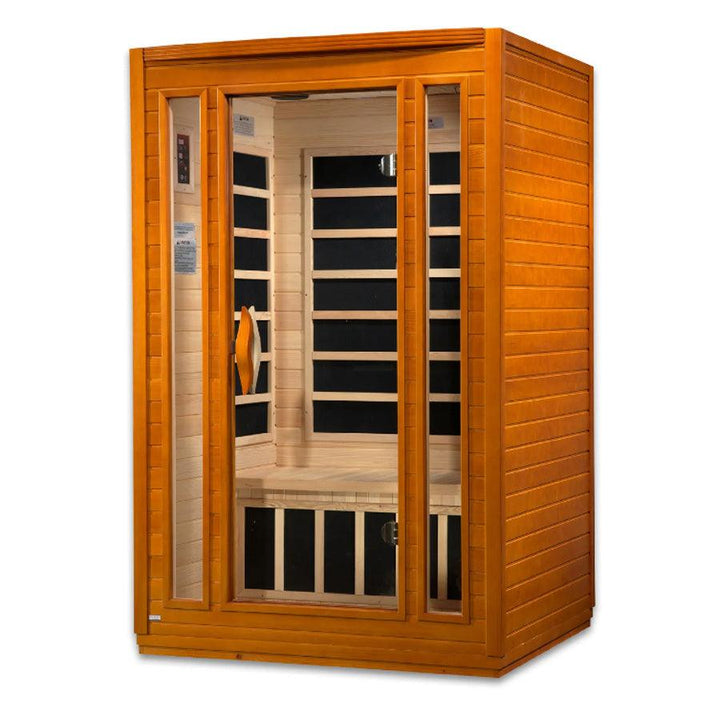 Dynamic San Marino Elite 2-Person Ultra Low EMF FAR Infrared Sauna - Canadian Hemlock - Wish Rock Relaxation