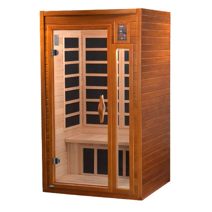 Dynamic Barcelona Elite 1-2 Person Ultra Low EMF FAR Infrared Sauna - Canadian Hemlock - Wish Rock Relaxation