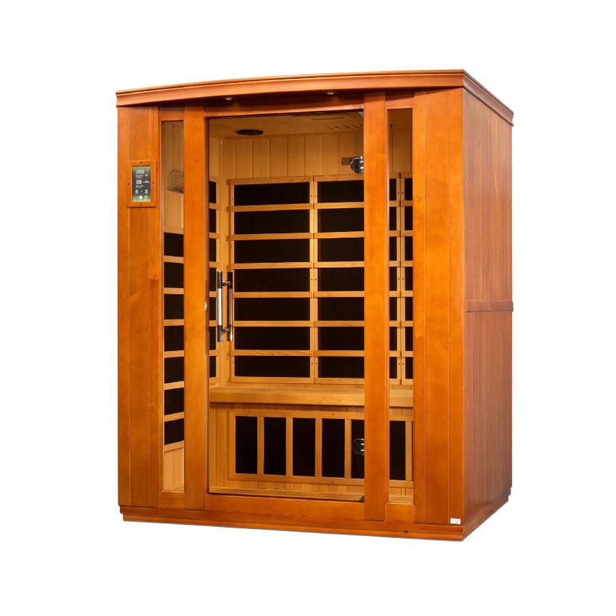 Dynamic Bellagio 3-Person Low EMF FAR Infrared Sauna - Canadian Hemlock - Wish Rock Relaxation