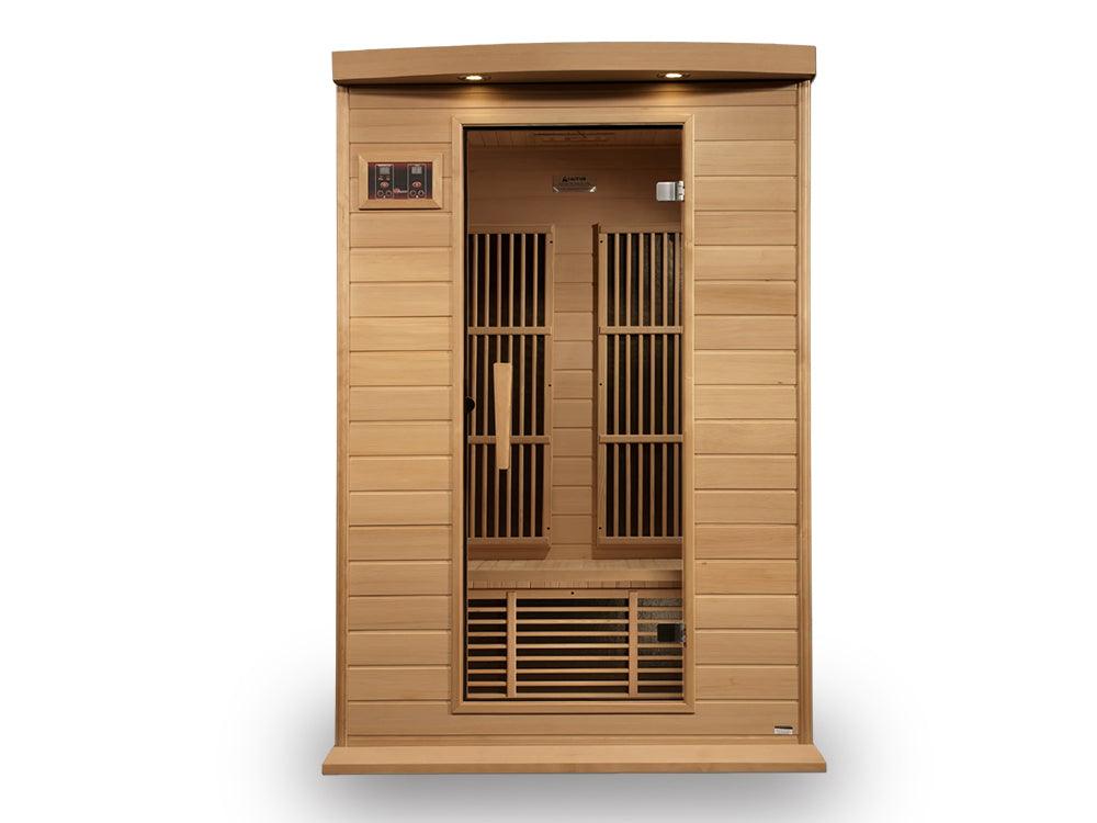 Maxxus 2 Person Near Zero EMF FAR Infrared Sauna - Canadian Hemlock - Wish Rock Relaxation