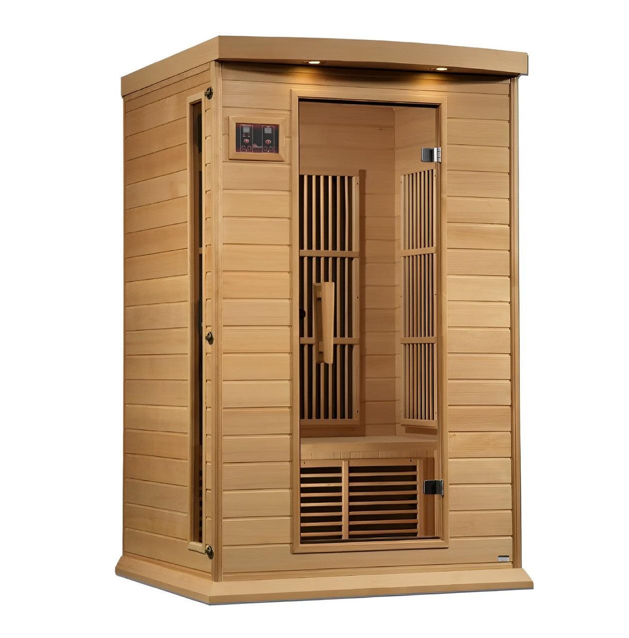 Maxxus 2 Person Near Zero EMF FAR Infrared Sauna - Canadian Hemlock - Wish Rock Relaxation