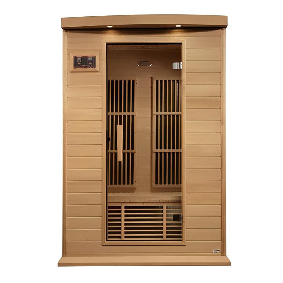 Maxxus 2 Person Low EMF FAR Infrared Sauna - Canadian Hemlock - Wish Rock Relaxation