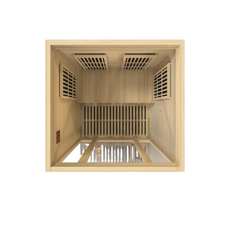 Maxxus "Seattle" 2 person Low EMF FAR Infrared Sauna - Canadian Hemlock - Wish Rock Relaxation