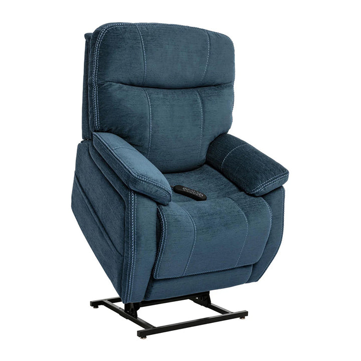 Mega Motion Lay-Flat MM-3710 Infinite Position Lift Chair with 3 Zone Heat System - Navy