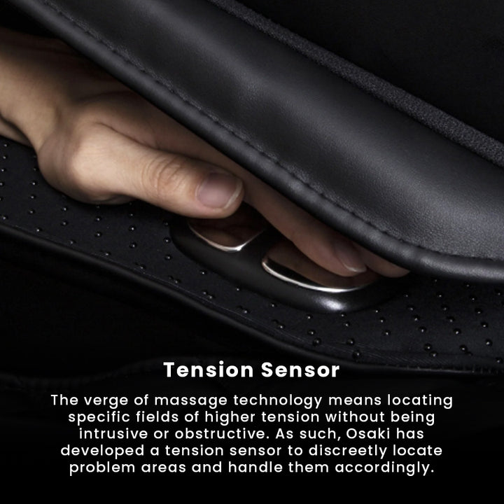 Osaki OS-4000XT Massage Chair tension sensor detects tight muscle zones for targeted relief