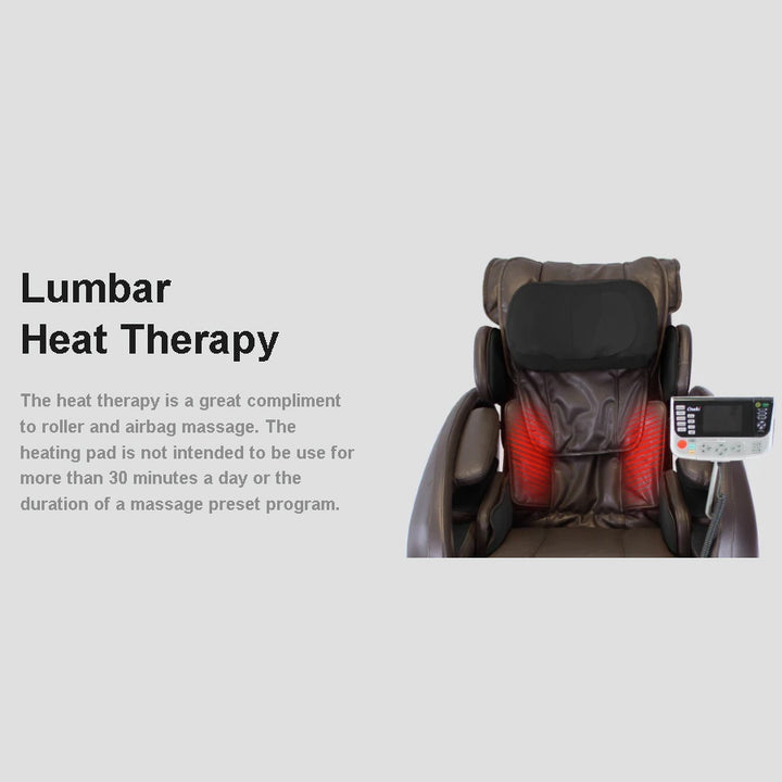 Osaki OS-4000T Massage Chair lumbar heat therapy targeting lower back muscles from Wish Rock Relaxation