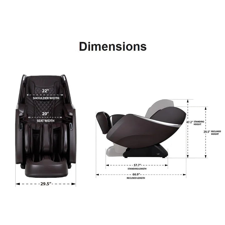 Osaki Platinum OP-Vera 4D+ Massage Chair - Measurement
