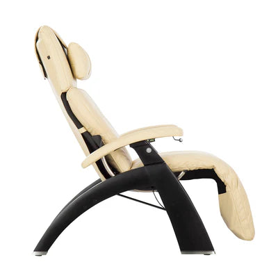 Human Touch Perfect Chair PC-420 Classic Manual Plus in matte black / ivory premium leather padset side view
