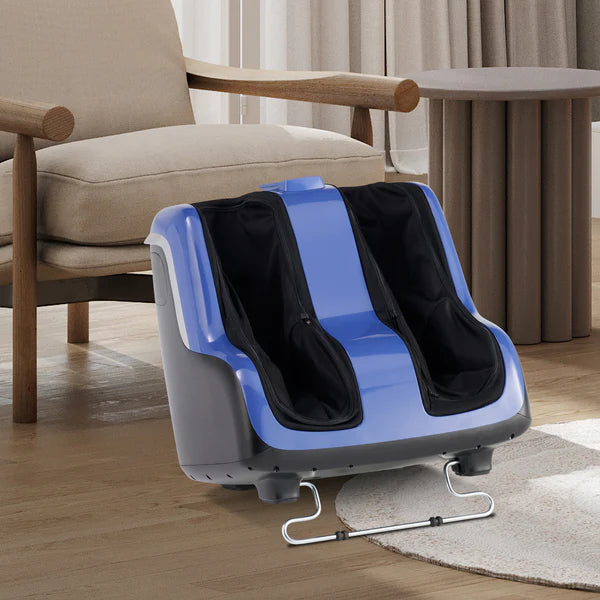 Human Touch Reflex SOL Plus Foot and Calf Massager in blue color with kick stand up from Wish Rock Relaxation